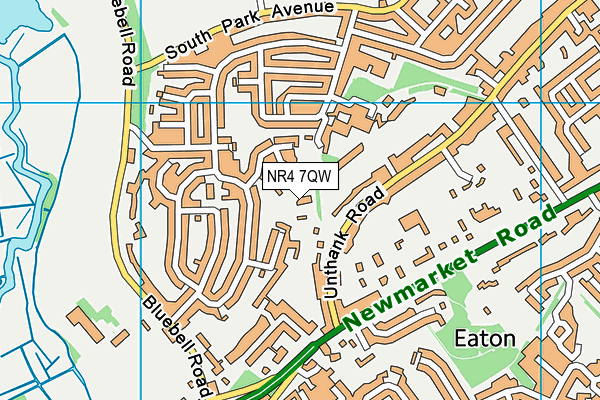 NR4 7QW map - OS VectorMap District (Ordnance Survey)