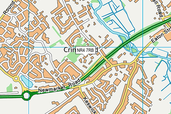 NR4 7RB map - OS VectorMap District (Ordnance Survey)