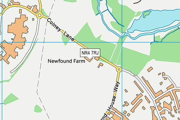NR4 7RJ map - OS VectorMap District (Ordnance Survey)