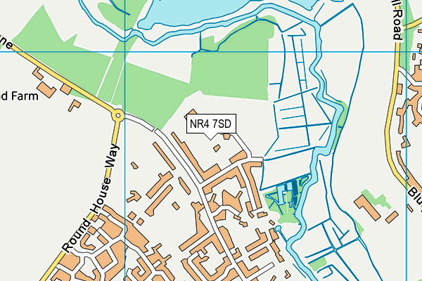 NR4 7SD map - OS VectorMap District (Ordnance Survey)
