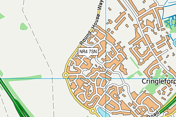 NR4 7SN map - OS VectorMap District (Ordnance Survey)