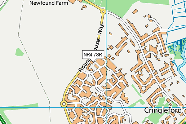 NR4 7SR map - OS VectorMap District (Ordnance Survey)