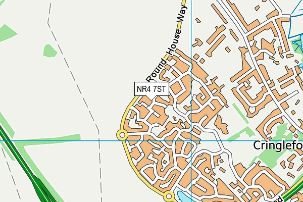 NR4 7ST map - OS VectorMap District (Ordnance Survey)