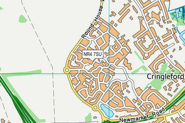 NR4 7SU map - OS VectorMap District (Ordnance Survey)