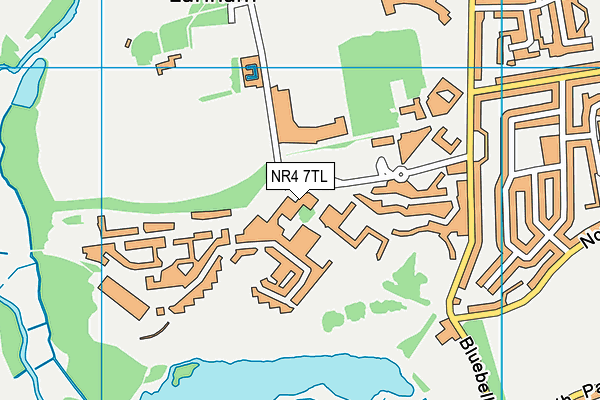 NR4 7TL map - OS VectorMap District (Ordnance Survey)