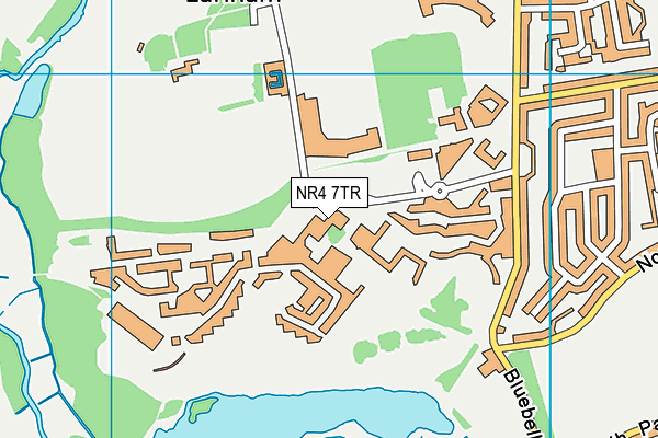 NR4 7TR map - OS VectorMap District (Ordnance Survey)