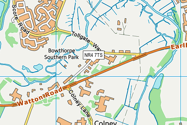 NR4 7TS map - OS VectorMap District (Ordnance Survey)