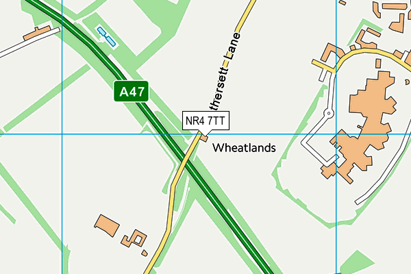 NR4 7TT map - OS VectorMap District (Ordnance Survey)