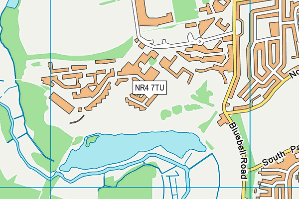 NR4 7TU map - OS VectorMap District (Ordnance Survey)