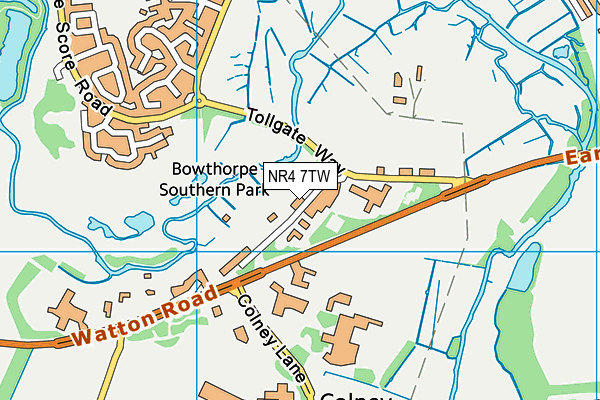 NR4 7TW map - OS VectorMap District (Ordnance Survey)