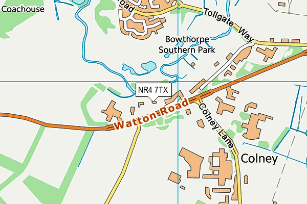 NR4 7TX map - OS VectorMap District (Ordnance Survey)