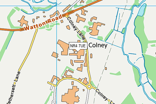 NR4 7UE map - OS VectorMap District (Ordnance Survey)
