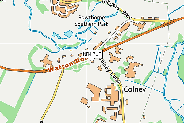 NR4 7UF map - OS VectorMap District (Ordnance Survey)