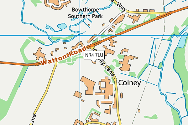 NR4 7UJ map - OS VectorMap District (Ordnance Survey)