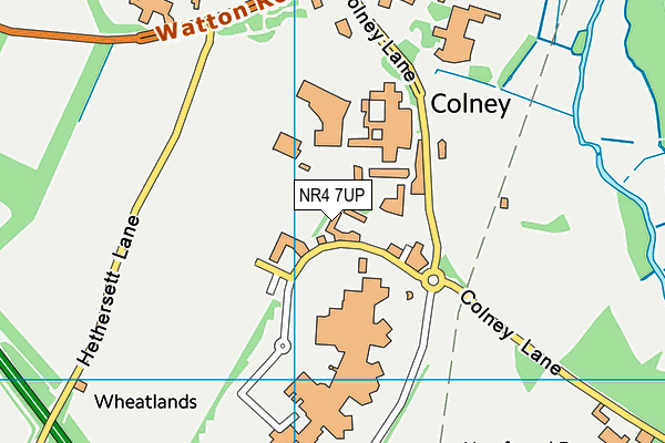 NR4 7UP map - OS VectorMap District (Ordnance Survey)