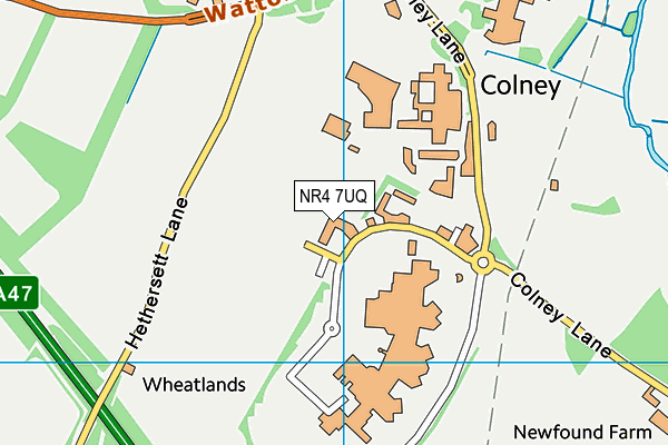 NR4 7UQ map - OS VectorMap District (Ordnance Survey)