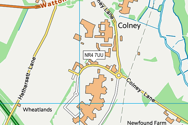 NR4 7UU map - OS VectorMap District (Ordnance Survey)