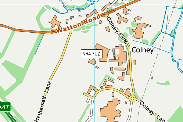 NR4 7UZ map - OS VectorMap District (Ordnance Survey)