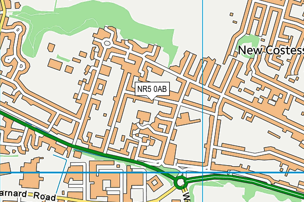 NR5 0AB map - OS VectorMap District (Ordnance Survey)