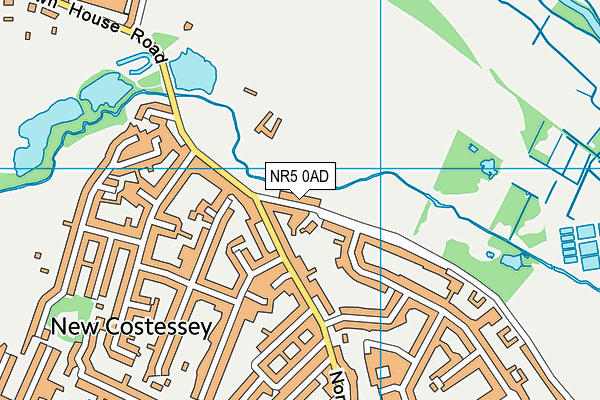 NR5 0AD map - OS VectorMap District (Ordnance Survey)