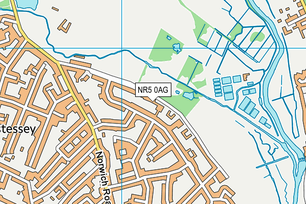 NR5 0AG map - OS VectorMap District (Ordnance Survey)