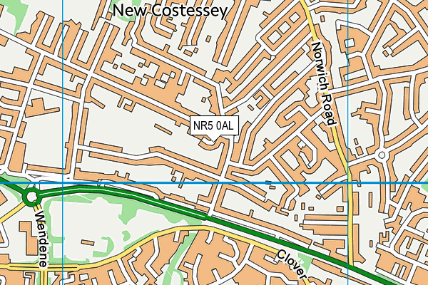 NR5 0AL map - OS VectorMap District (Ordnance Survey)