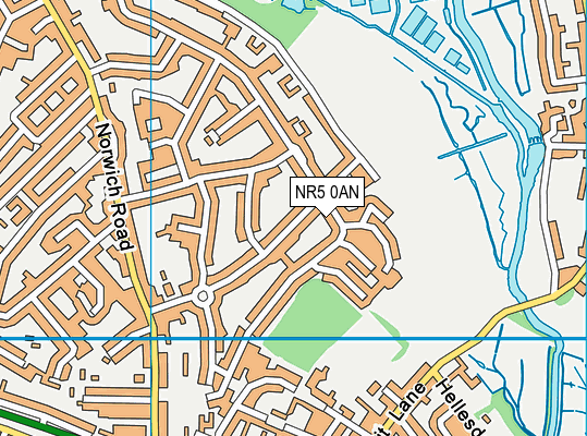 NR5 0AN map - OS VectorMap District (Ordnance Survey)