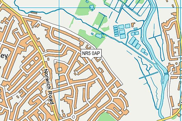 NR5 0AP map - OS VectorMap District (Ordnance Survey)