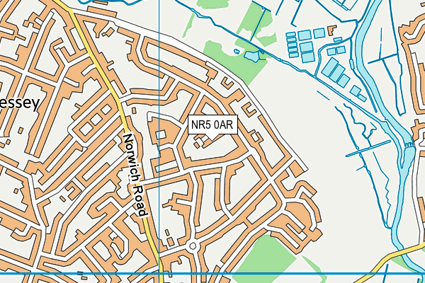 NR5 0AR map - OS VectorMap District (Ordnance Survey)