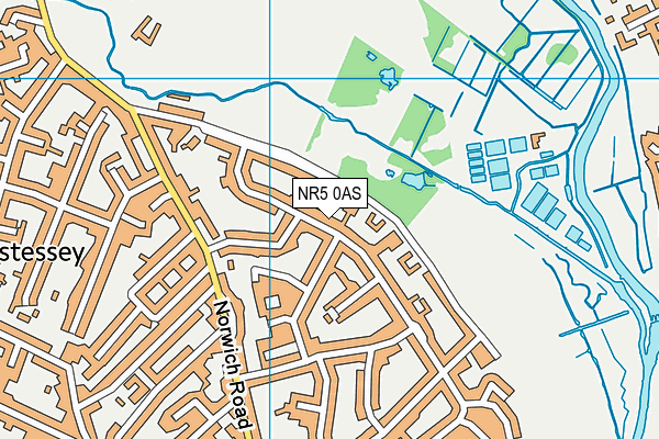 NR5 0AS map - OS VectorMap District (Ordnance Survey)