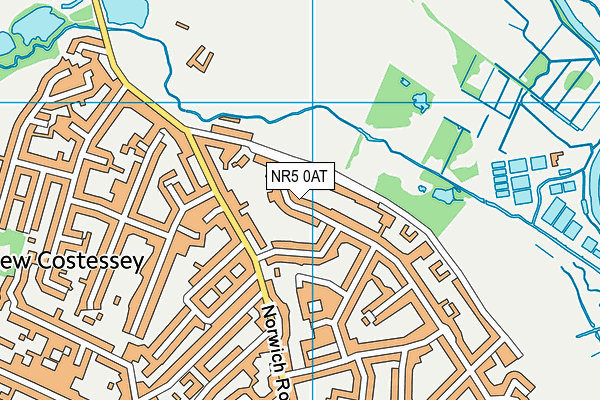 NR5 0AT map - OS VectorMap District (Ordnance Survey)