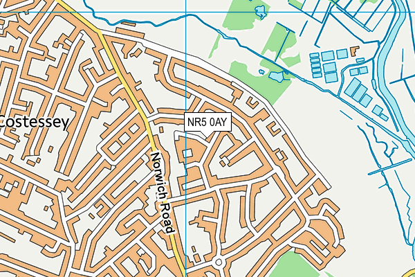 NR5 0AY map - OS VectorMap District (Ordnance Survey)
