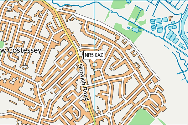 NR5 0AZ map - OS VectorMap District (Ordnance Survey)