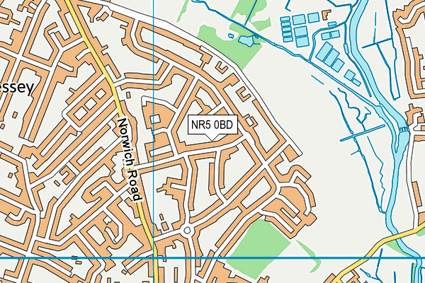 NR5 0BD map - OS VectorMap District (Ordnance Survey)