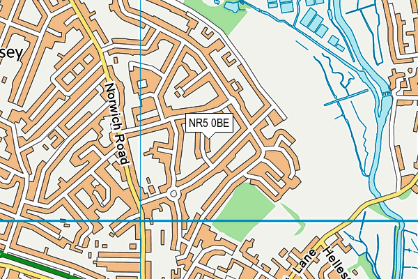NR5 0BE map - OS VectorMap District (Ordnance Survey)