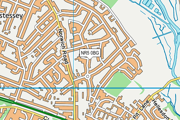 NR5 0BG map - OS VectorMap District (Ordnance Survey)