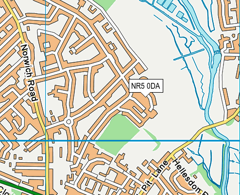 NR5 0DA map - OS VectorMap District (Ordnance Survey)
