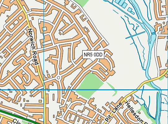 NR5 0DD map - OS VectorMap District (Ordnance Survey)