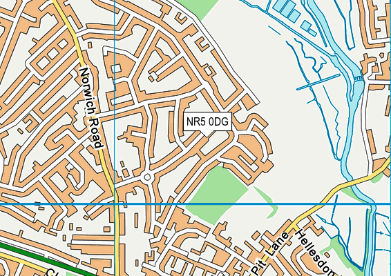 NR5 0DG map - OS VectorMap District (Ordnance Survey)