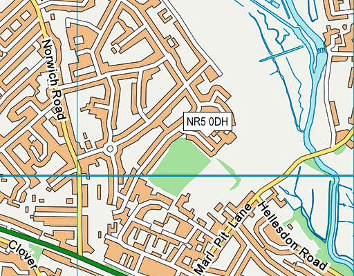 NR5 0DH map - OS VectorMap District (Ordnance Survey)
