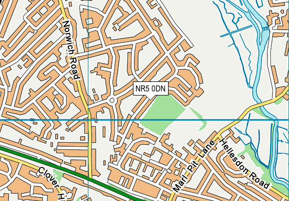 NR5 0DN map - OS VectorMap District (Ordnance Survey)