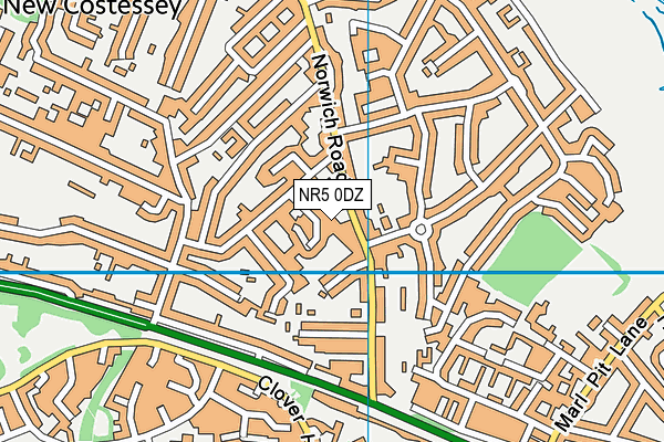 NR5 0DZ map - OS VectorMap District (Ordnance Survey)
