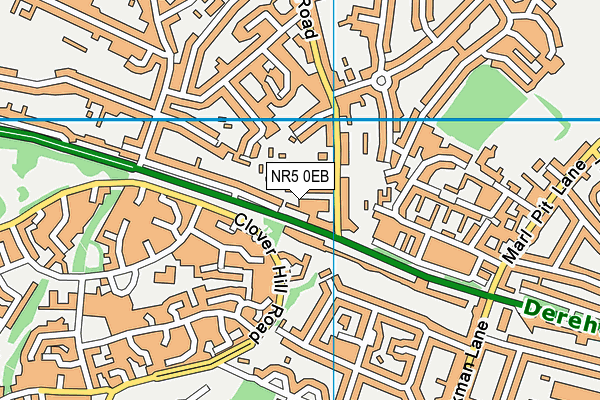 NR5 0EB map - OS VectorMap District (Ordnance Survey)
