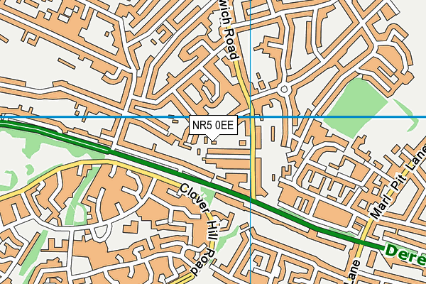 NR5 0EE map - OS VectorMap District (Ordnance Survey)
