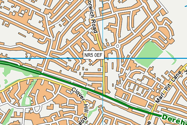 NR5 0EF map - OS VectorMap District (Ordnance Survey)
