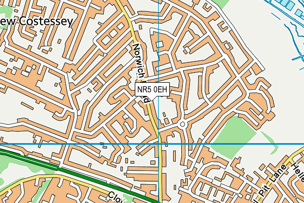 NR5 0EH map - OS VectorMap District (Ordnance Survey)