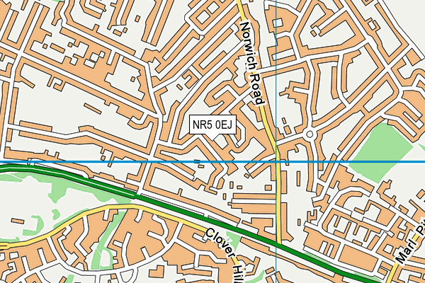 NR5 0EJ map - OS VectorMap District (Ordnance Survey)