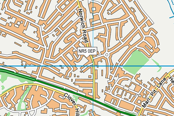 NR5 0EP map - OS VectorMap District (Ordnance Survey)