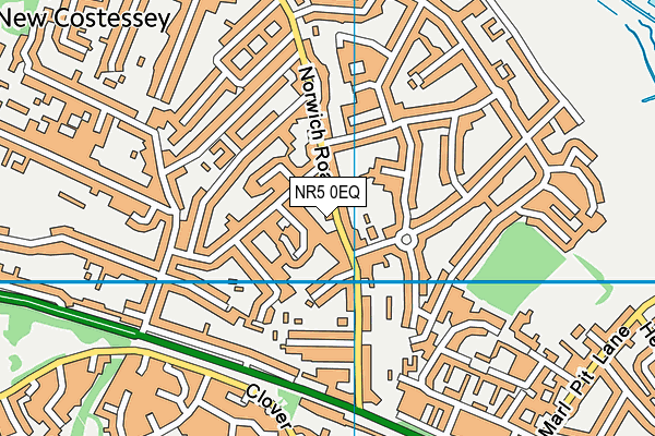 NR5 0EQ map - OS VectorMap District (Ordnance Survey)