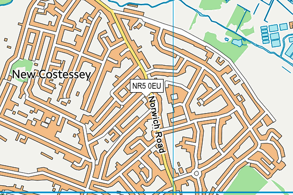 NR5 0EU map - OS VectorMap District (Ordnance Survey)